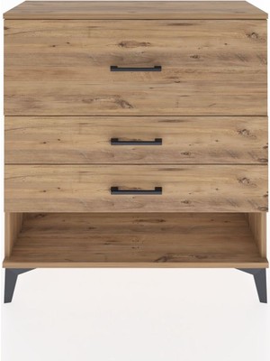 Arges Şifonyer 3 Çekmeceli 88X30X96 Çam-Çam