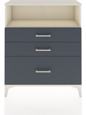 Arges Şifonyer Tek Raflı 3 Çekmeceli 88X30X106 Aytaşı-Antrasit