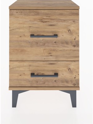 Arges Komodin 2 Çekmeceli 44X30X64 Çam-Çam