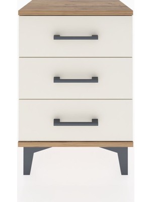Arges Komodin 3 Çekmeceli 44X30X64 Çam-Aytaşı