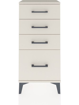 Arges Komodin 4 Çekmeceli 44X30X96 Aytaşı-Aytaşı