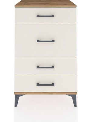 Hyperion Komodin 4 Çekmeceli 60X44X96 Çam-Aytaşı