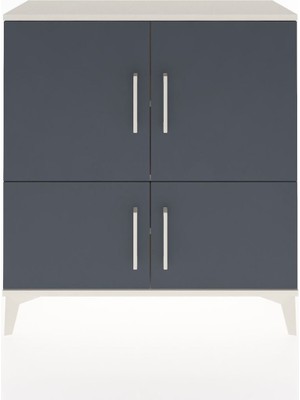 Arges Şifonyer 3 Raflı 4 Kapaklı 88X30X96 Aytaşı-Antrasit