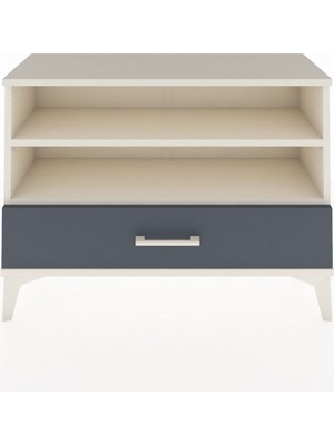 Arges Şifonyer 2 Raflı Tek Çekmeceli 88X30X64 Aytaşı-Antrasit