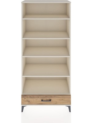 Hyperion Dolap 5 Raflı Tek Çekmeceli 88X44X195 Aytaşı-Çam