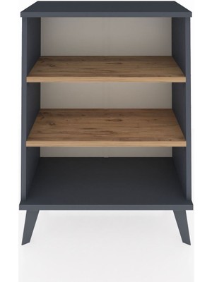 Arges Komodin 2 Raflı 60X30X80 Antrasit-Çam