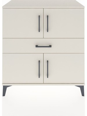Hyperion Şifonyer Tek Raflı Tek Çekmeceli 4 Kapaklı 88X44X96 Aytaşı-Aytaşı