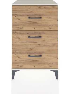 Hyperion Komodin 3 Çekmeceli 60X44X96 Aytaşı-Çam