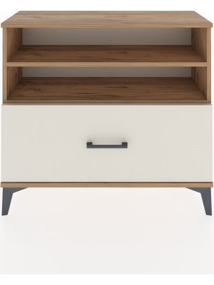 Arges Şifonyer 2 Raflı Tek Çekmeceli 88X30X80 Çam-Aytaşı