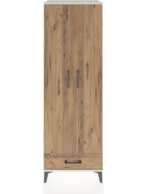 Hyperion Dolap 4 Raflı Tek Çekmeceli 2 Kapaklı 60X44X182 Aytaşı-Çam