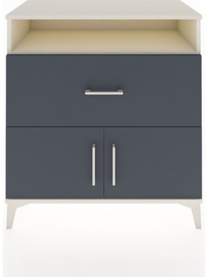 Hyperion Şifonyer Tek Raflı Tek Çekmeceli 2 Kapaklı 88X44X96 Aytaşı-Antrasit