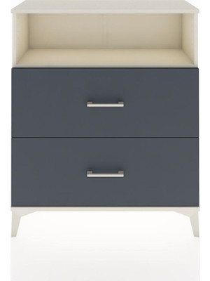 Arges Şifonyer Tek Raflı 2 Çekmeceli 88X30X106 Aytaşı-Antrasit
