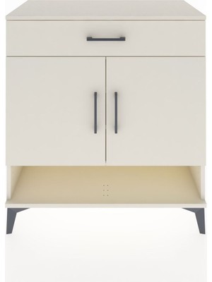 Hyperion Şifonyer 3 Raflı Tek Çekmeceli 2 Kapaklı 88X44X96 Aytaşı-Aytaşı