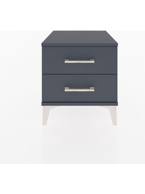 Hyperion Komodin 2 Çekmeceli 44X44X48 Antrasit-Antrasit