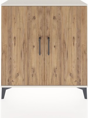 Arges Şifonyer 2 Raflı 2 Kapaklı 88X30X96 Aytaşı-Çam