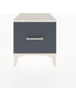 Hyperion Komodin Tek Çekmeceli 44X44X48 Aytaşı-Antrasit