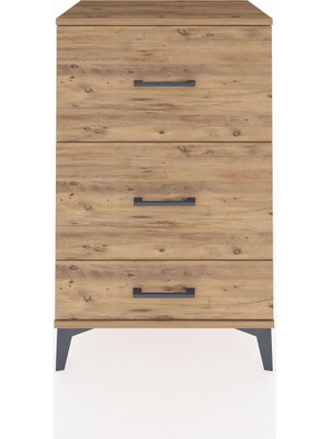 Hyperion Komodin 3 Çekmeceli 60X44X96 Çam-Çam