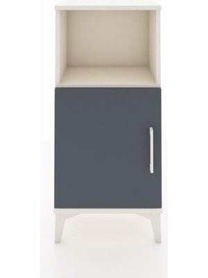 Arges Komodin 2 Raflı Tek Kapaklı 44X30X96 Aytaşı-Antrasit