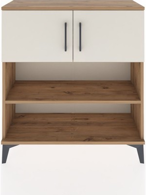 Arges Şifonyer 3 Raflı 2 Kapaklı 88X30X96 Çam-Aytaşı