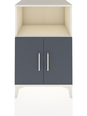 Hyperion Komodin 2 Raflı 2 Kapaklı 60X44X96 Aytaşı-Antrasit