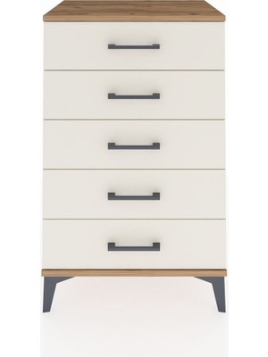 Hyperion Komodin 5 Çekmeceli 60X44X96 Çam-Aytaşı
