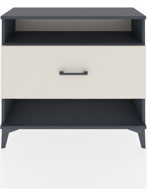 Arges Şifonyer Tek Raflı Tek Çekmeceli 88X30X80 Antrasit-Aytaşı