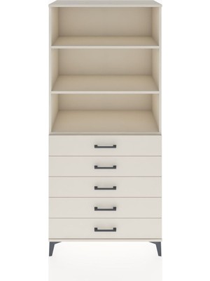 Hyperion Dolap 3 Raflı 5 Çekmeceli 88X44X195 Aytaşı-Aytaşı