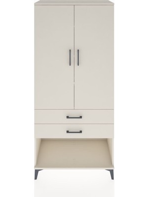 Hyperion Dolap 4 Raflı 2 Çekmeceli 2 Kapaklı 88X44X195 Aytaşı-Aytaşı