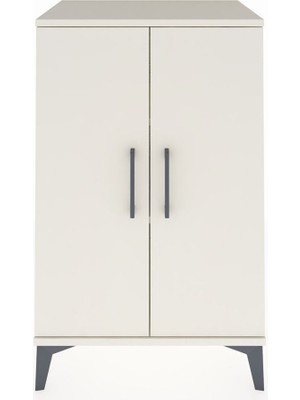 Hyperion Komodin 2 Raflı 2 Kapaklı 60X44X96 Aytaşı-Aytaşı