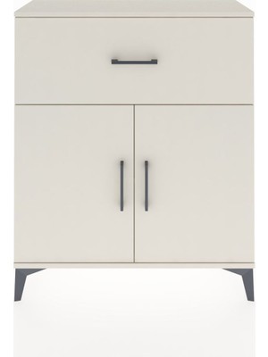 Arges Şifonyer Tek Raflı Tek Çekmeceli 2 Kapaklı 88X30X106 Aytaşı-Aytaşı
