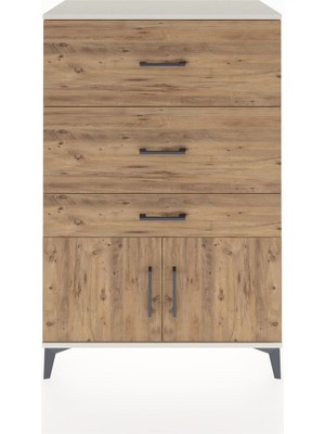 Hyperion Dolap 3 Çekmeceli 2 Kapaklı 88X44X134 Aytaşı-Çam