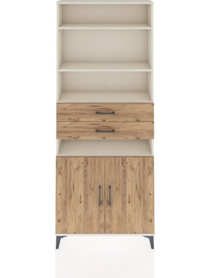 Arges Dolap 5 Raflı 2 Çekmeceli 2 Kapaklı 88X30X221 Aytaşı-Çam