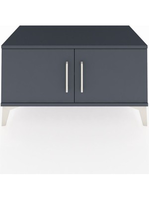 Hyperion Şifonyer Tek Raflı 2 Kapaklı 88X44X48 Antrasit-Antrasit