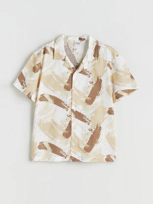 Lc Waikiki Yeni Sezon Desenli Kısa Kollu Erkek Çocuk Gömlek