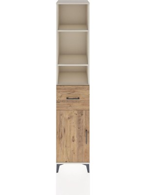 Hyperion Dolap 4 Raflı Tek Çekmeceli Tek Kapaklı 44X44X221 Aytaşı-Çam
