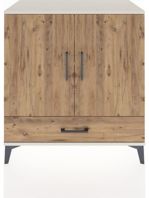 Hyperion Şifonyer 4 Raflı Tek Çekmeceli 2 Kapaklı 88X44X96 Aytaşı-Çam