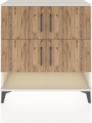 Arges Şifonyer 4 Raflı 4 Kapaklı 88X30X96 Aytaşı-Çam