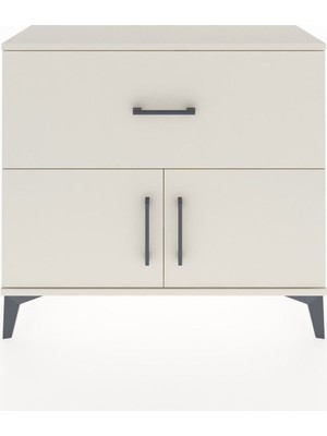 Arges Şifonyer Tek Raflı Tek Çekmeceli 2 Kapaklı 88X30X80 Aytaşı-Aytaşı