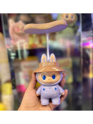 Mavi Labubu Tasarımlı Çocuk ve Çalışma Masası Lambası, USB Şarjlı, Şık ve Kullanışlı