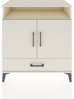 Hyperion Şifonyer 3 Raflı Tek Çekmeceli 2 Kapaklı 88X44X96 Aytaşı-Aytaşı