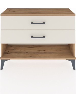 Arges Şifonyer 2 Çekmeceli 88X30X64 Çam-Aytaşı