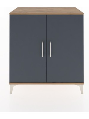 Hyperion Şifonyer 2 Kapaklı 88X44X96 Çam-Antrasit