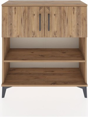 Arges Şifonyer 3 Raflı 2 Kapaklı 88X30X96 Çam-Çam