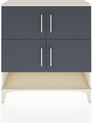 Arges Şifonyer 4 Raflı 4 Kapaklı 88X30X96 Aytaşı-Antrasit