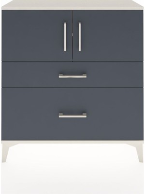 Arges Şifonyer 2 Raflı 2 Çekmeceli 2 Kapaklı 88X30X96 Aytaşı-Antrasit
