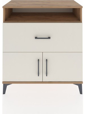 Hyperion Şifonyer Tek Raflı Tek Çekmeceli 2 Kapaklı 88X44X96 Çam-Aytaşı