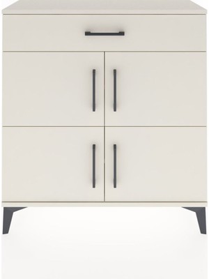 Arges Şifonyer 3 Raflı Tek Çekmeceli 4 Kapaklı 88X30X96 Aytaşı-Aytaşı