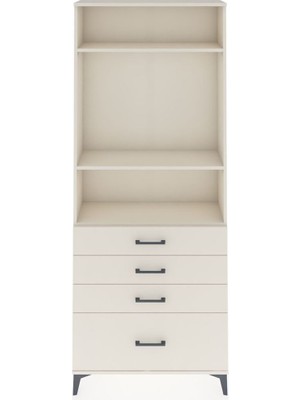 Arges Dolap 3 Raflı 4 Çekmeceli 88X30X221 Aytaşı-Aytaşı