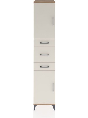 Hyperion Dolap 3 Raflı 3 Çekmeceli 2 Kapaklı 44X44X221 Çam-Aytaşı