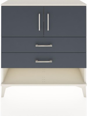 Arges Şifonyer 2 Raflı 2 Çekmeceli 2 Kapaklı 88X30X96 Aytaşı-Antrasit